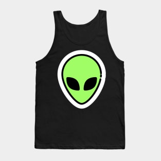 Alien Face // Line Art Sticker Tank Top